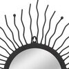 vidaXL Espejo de pared con forma de sol radiante 60 cm negro