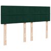 vidaXL Cama box spring con colch&oacute;n terciopelo verde oscuro 140x200 cm