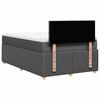 vidaXL Cama box spring con colch&oacute;n tela gris oscuro 120x200 cm