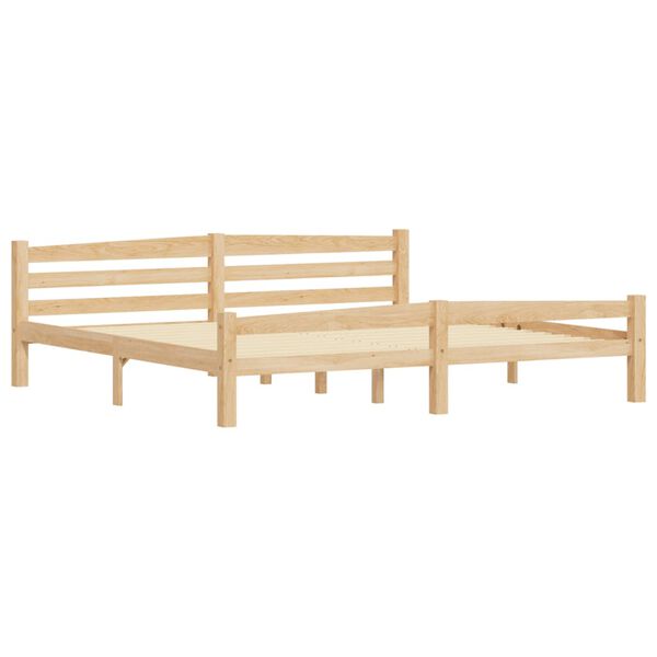 vidaXL Estructura de cama sin colch&oacute;n madera maciza de pino 200x200 cm