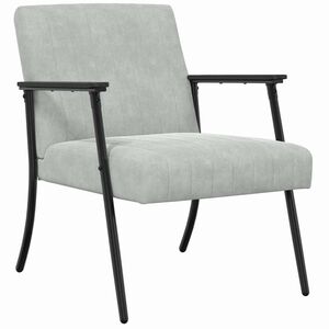 vidaXL sill&oacute;n Gris Claro Terciopelo