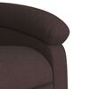 vidaXL Sill&oacute;n de masaje reclinable de tela marr&oacute;n oscuro