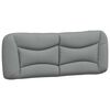 vidaXL Cabecero de cama acolchado Hvar tela gris claro 137 cm