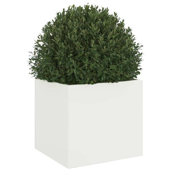 vidaXL Jardinera acero blanco 32x30x29 cm