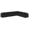 vidaXL Set de muebles de jard&iacute;n 8 pzas y cojines rat&aacute;n sint&eacute;tico negro