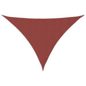 vidaXL Toldo de vela triangular tela Oxford terracota 3x3x4,24 m