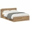 vidaXL Estructura de cama con almacenamiento Roble artisan
