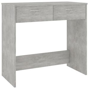 vidaXL Escritorio de madera contrachapada gris hormig&oacute;n 80x40x75 cm
