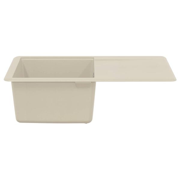 vidaXL Lavabo Beige 670 x 460 mm 80% Cuarzo y 20% Resina