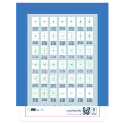rillprint Etiquetas autoadhesivas 105x99 mm 1000 hojas blanco