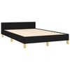 vidaXL Estructura de cama sin colch&oacute;n tela negro 120x190 cm