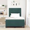vidaXL Cama tipo Box Spring con colch&oacute;n Verde oscuro 120 x 190 cm tela