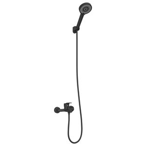 vidaXL Juego de Cabezal de Ducha Negro G 1/2 pulgadas