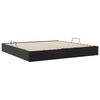 vidaXL Cama con almacenamiento Negro 200 x 200 cm Cuero sint&eacute;tico