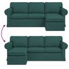 vidaXL Sof&aacute; Verde oscuro