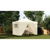 vidaXL Carpa pleglable Pop-up con 4 paredes 3x4,5 m blanco crema