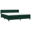 vidaXL Cama box spring con colch&oacute;n terciopelo verde oscuro 180x210 cm