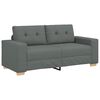 vidaXL Sof&aacute; Loveseat gris oscuro 180x77x82 cm de tela