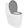 vidaXL Asiento de WC Gris 44,8 x 37,3 x 4,2 cm Duroplast