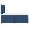 vidaXL Cama box spring con colch&oacute;n tela azul 140x190 cm