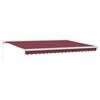 vidaXL Toldo retr&aacute;ctil manual burdeos 450x300 cm