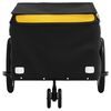 vidaXL Remolque para bicicleta hierro negro y amarillo 30 kg