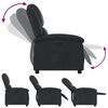 vidaXL Sillón reclinable eléctrico de cuero auténtico negro