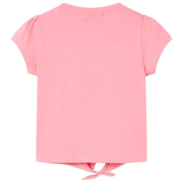 Camiseta infantil rosa fluorescente 140