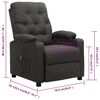 vidaXL Sill&oacute;n reclinable el&eacute;ctrico de tela gris oscuro