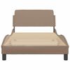 vidaXL Estructura de cama Dover cuero sint&eacute;tico capuchino 100x200cm