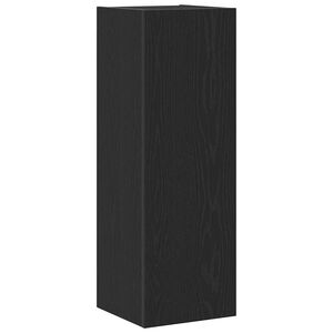 vidaXL Mueble de TV de Pared Roble Negro 30,5 x 30 x 90 cm
