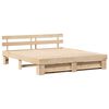 vidaXL Estructura de cama Marr&oacute;n 180 x 200 cm Madera de pino macizo