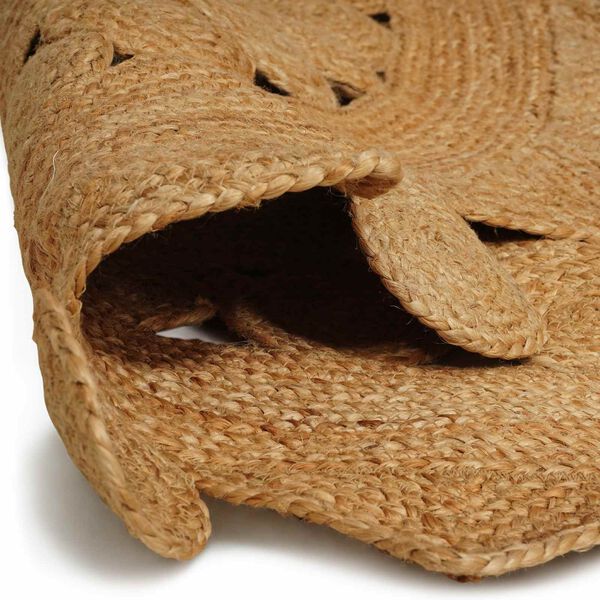 vidaXL Alfombra Marr&oacute;n &Oslash; 240 cm yute