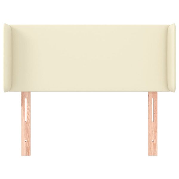 vidaXL Cabecero de cuero sint&eacute;tico color crema 93x16x78/88 cm