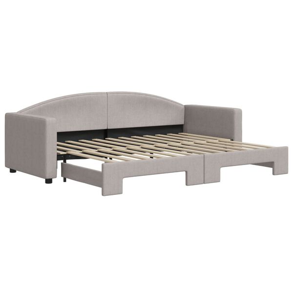 vidaXL Sofá cama nido tela gris taupe 80x200 cm