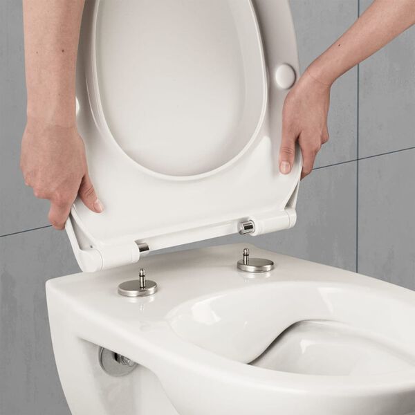 CORNAT Tapa y asiento de WC cierre suave PREMIUM 5 duroplast blanco