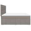 vidaXL Cama box spring con colch&oacute;n tela gris taupe 180x200 cm