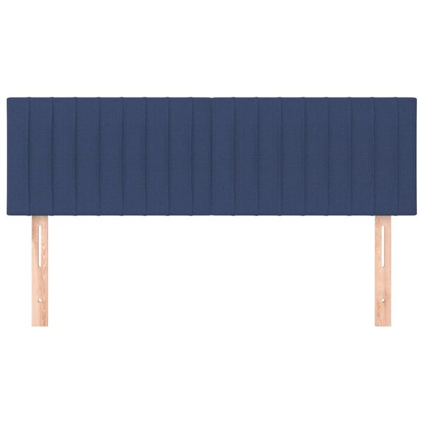 vidaXL Cabeceros 2 unidades tela azul 72x5x78/88 cm