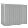 vidaXL Cobertizo de jard&iacute;n pared acero galvanizado gris 118x194x178cm
