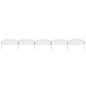 vidaXL Set de valla de jard&iacute;n arqueada verde 77,5x64 cm