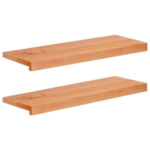 vidaXL Alfombras para escalones 2 uds. 70 x 25 x 2 cm Barniz