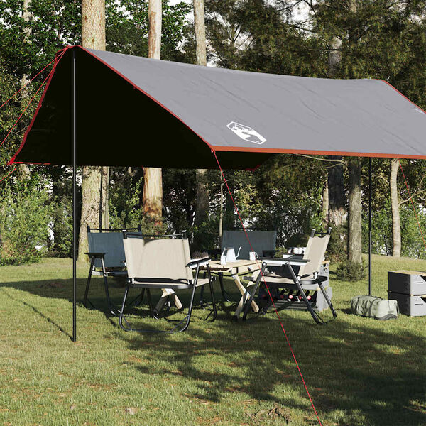 vidaXL Lona de camping impermeable naranja 430x380x210 cm