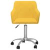vidaXL Silla de comedor giratoria tela amarillo