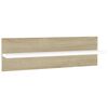 vidaXL Estantes de pared 2 uds madera blanco y roble 60x11,5x18 cm