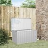 vidaXL Caja de almacenaje para jard&iacute;n gris 129x67x65 cm
