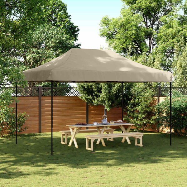 vidaXL Tienda de fiesta plegable Pop-Up taupe 440x292x315 cm