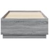 vidaXL Estructura de cama madera de ingeniería gris Sonoma 75x190 cm