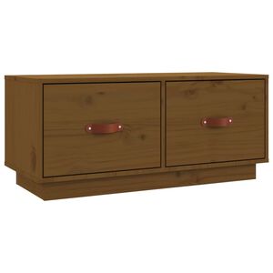 vidaXL Mueble de TV madera maciza de pino marr&oacute;n miel 80x34x35 cm