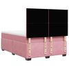 vidaXL Cama box spring con colch&oacute;n terciopelo rosa 140x200 cm