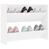 vidaXL Zapatero de pared madera contrachapada blanco 80x18x60 cm